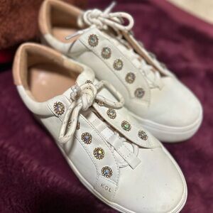 Kurt Geiger London Glamgirl White Sneakers